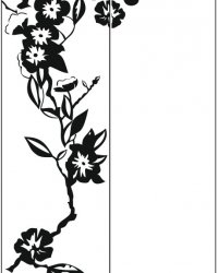 Пескоструйный рисунок Цветы 1314